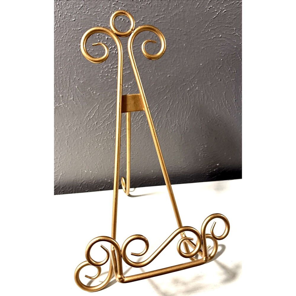 Gold Iron Easel Display Canvas Picture Artwork Menu Plate Wedding Book Stand